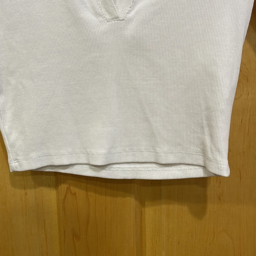 Zara collared white v neck crop top size S - Picture 4 of 8